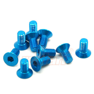 Blue screws m3  flat head various available