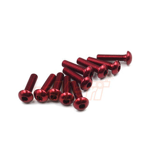 Red screws m3 button head various available