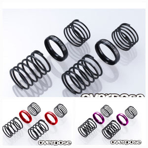 Overdose Twin Spring 20mm ⌀1.2, 6.5 Coil + Helper Spring - various colours