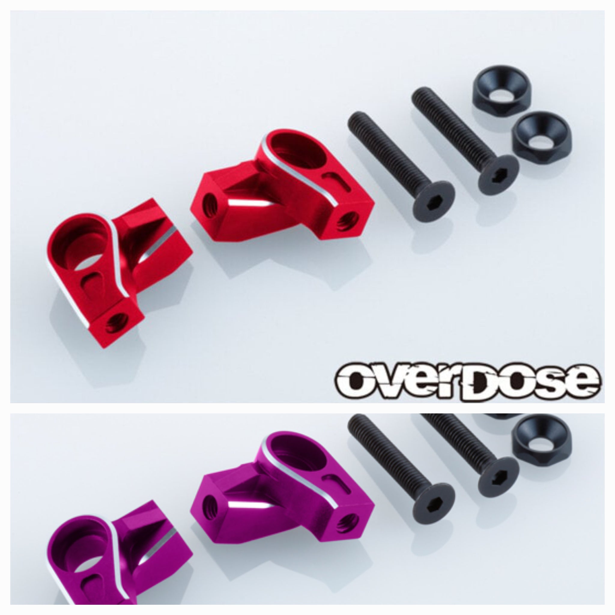 OVERDOSE – ALUMINUM IFS ROCKER ARMS – (PURPLE) – red – asbo-rc