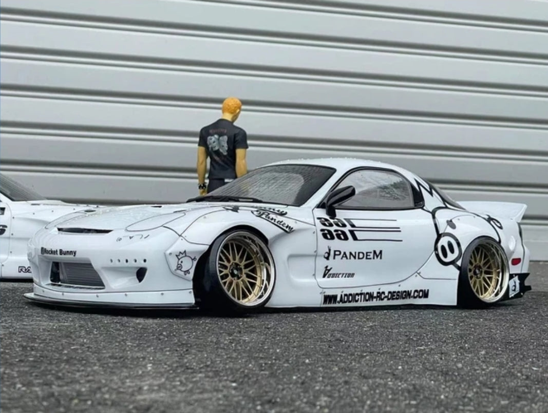 1 10 Rocket Bunny FD3S RX 7 Mazda Body w 3D DECALS 200mm Addiction