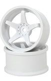 Super High Traction - HAYATE N-Type Drift Offset+8 or 6mm Wheels - White - HAYATE