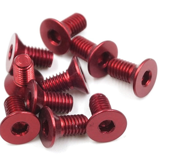 Red screws m3  flat head various available