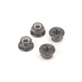 M4 Alloy Serrated Nyloc Nuts - various colours- 4pcs