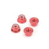 M4 Alloy Serrated Nyloc Nuts - various colours- 4pcs