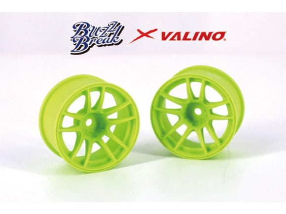 Overdose / BB-RW-001 / R-SPEC Valino N820S Wheel 26mm / Color: Lime Yellow / Offset: 7mm (2pcs)