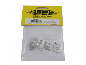 Yeah Racing 8x14mm Stainless Steel Spacer Set 0.1 0.2 0.3 0.5mm
Part number: YA-0648