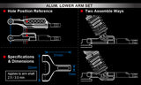 MST / 820117R / Aluminium Front Lower Arm Set / Color: Red