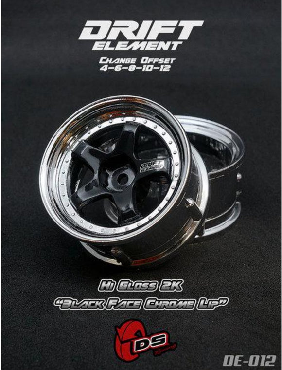 Ds racing chrome +black set of 2 adj offset